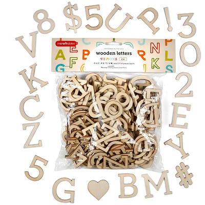 Incraftables Wooden Letters for Crafts (2 inch Big). A-Z Alphabet  Unfinished Wood Letter W/ 0-9 Numbers, Symbols (172 pcs). Best Large, Small  Craft - Yahoo Shopping