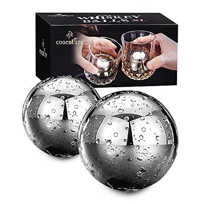 Whiskey Balls Reusable Stainless Steel Metal Ice Sphere Cubes Beverage  Chilling Rocks Whiskey Stones for Red Wine, Bar Beer, Scotch, Vodka Drinks  - Yahoo Shopping