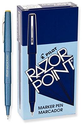 PILOT Razor Point Fine Line Marker Pens, Ultra-Fine Point (0.3mm) Blue Ink,  12-Pack (11004) - Yahoo Shopping