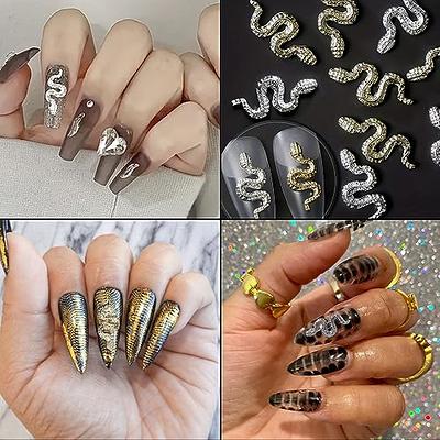 60Pcs/Box Snake Nail Charms with Rhinestones Elegant And Fashionable Nail  Art Accessories for Women And Girls – the best products in the Joom Geek  online store