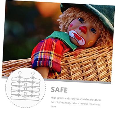 10PCS clothes hangers toy Miniature Decor Small Doll Clothes