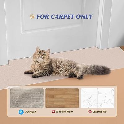 Carpet Protector for Pets - Cat Carpet Protector for Doorway, Anti Scratch  Under Door Cat Scratch Protector Mat, Easy to Cut Plastic Carpet Scratch