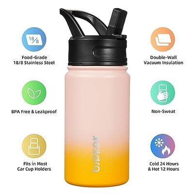 ALBOR Insulated Water Bottle with Straw, 32 Oz - 100% Leak-Proof with 4  Lids (2 Straw Lids) - Triple Insulated Stainless Steel Water Bottles,  Reusable