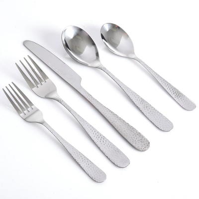 RiverRidge Home Beaded 46 Piece Monogrammed Flatware Set, Letter A