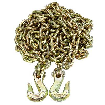 3/8 X 20ft H D Tow Chain With Hooks Towing Pulling Secure Truck Cargo  Chains