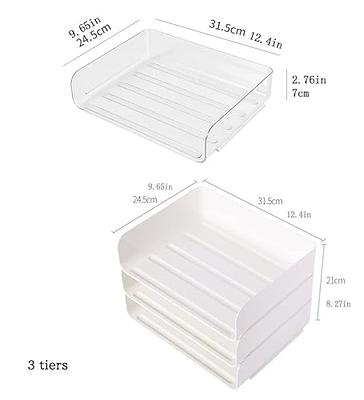 3pcs Pack) HKeeper Stackable Clear Paper Trays. Desktop Racks,for Desk File  Rack,Letter Tray,Accessories Tray for Desktop,A4 Paper  Holder,Supplies,Magazine,File Documents,Receipts(Clear) - Yahoo Shopping