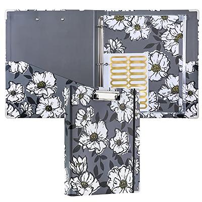 3 Ring Binder 2 Pack, Decorative Cute Three Ring Binder with Clear Page  Protectors for Letter Size Paper, Hardcover Binder Organizer for School