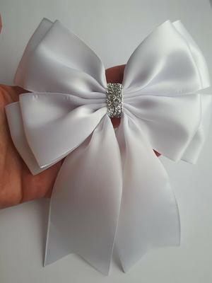 6 Large White Gift Bow - Spritz