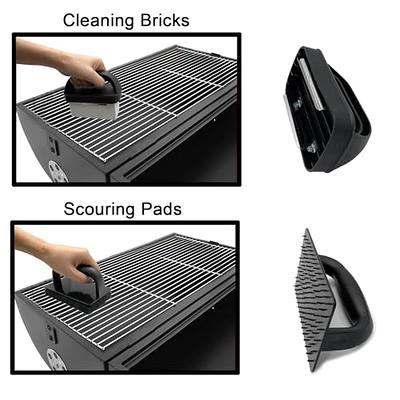 Grill Brush Bristle Free - Safe BBQ Griddle Brush with Scraper - Plus Grill  Cleaning Kit - 5 Scouring Pads, 2 Cleaning Bricks, and 2 Handles - Grill  Accessories Cleaner Tool - Yahoo Shopping