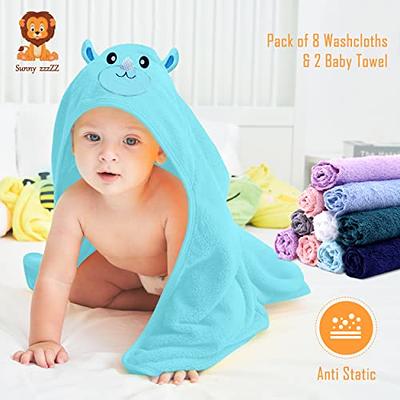 8Pcs/Set Baby Towel Newborn Colorful Towel Wash Cloth Bathing