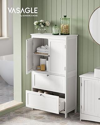 Freestanding Bathroom Storage Cabinet with 2 Drawers & Adjustable