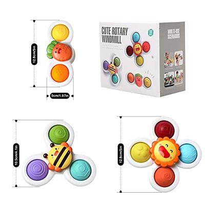 3 Pcs Suction Cup Spinner Toys, Baby Fidget Spinner Toy, Spinning Toys for  Toddlers 1-3, Sensory Toys Early Education Toys Bathtub Toy Dining Chairs