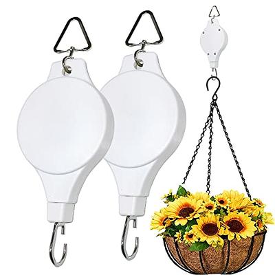 Adjustable Plant Pulley Hanger-2 Pack, Plant Pulley Retractable