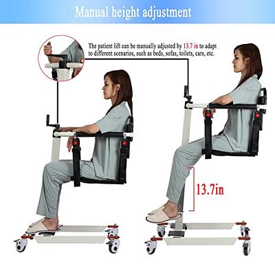 Patient Lift Transfer Chair, Patient Transfer Aid with Hard Seat