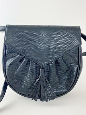 June Fringe Black Shoulder Bag Tote Purse