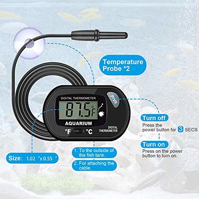 Digital Lcd Display Fish Aquarium Reptile Terrarium Temperature Thermometer  Probe Meter Fridge With Suction Cup Pet Supplies