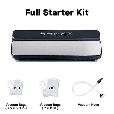 Vondior Vacuum Sealer Machine, 80Kpa Dry & Moist Food Vacuum Sealer Machine  with Built-in Cutter, Air Sealing System for Sous Vide and Mason Jar,  Includes 20 BPA Free Vacuum Sealer Bags 