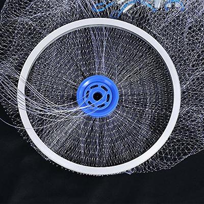 Drasry Fishing Cast Nets 3/8in Mesh 5FT Bait Trap Fish Saltwater Throw Net  Green Monofilament 