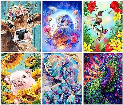 AOKLLA Diamond Painting Kits for Adults Clearance, 12 Pack Animal Diamond  Art Kits for Kids, DIY 5D Round Full Drill Crafts Diamond dots Home Wall