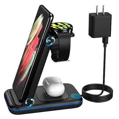 Wireless Charger for Samsung/Android, HOLYJOY Foldable 3 in 1 Fast