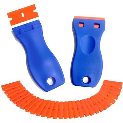 Plastic Razor Scraper With 100pcs Double Edged Plastic Blades For