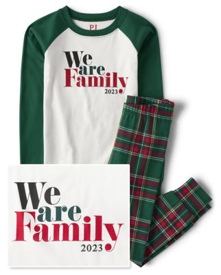 Unisex Kids Matching Family Christmas Long Sleeve Thermal Buffalo Plaid  Snug Fit Cotton Pajamas