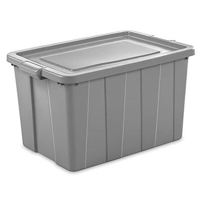 Sterilite 30 Gal Gasket Tote Heavy Duty Stackable Storage Bin with