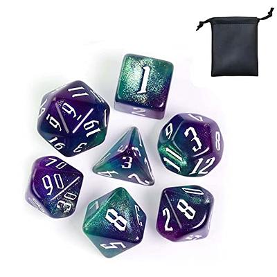 IUSTIDIE 7-Die Silicone DND Dice, Polyhedral Dice D&D Dice Set