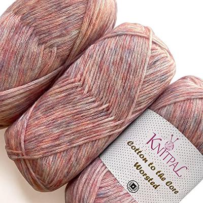 SHIKE Sprout,100% Long-Staple Cotton Yarn,3 Skeins Soft Baby Fingering  Weight for Crochet&Knitting Yarn,Per Skein 50g/162yards (Purple Pink) -  Yahoo Shopping