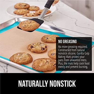 Gorilla Grip Non Stick Silicone Baking Mat Sheet, 2 Pack, Reusable Cookie  Sheets Liner, Heat Resistant, No Oil Greasing Needed, Kitchen Oven  Essentials, Food Grade, BPA Free, Quarter Sheet, Turquoise - Yahoo Shopping