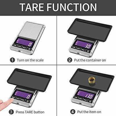 HNZYFUTA Digital Food Gram Scale Mini Pocket Scale for Food Ounces and  Grams,Baking,Cooking,Kitchen and Small Items,Tare Function,2Trays,LCD  Display (Batteries Included) Pink - Yahoo Shopping