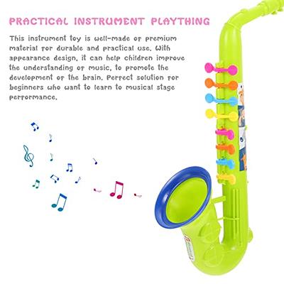 1 Set Mini Saxophone Plastic Children And Adults Instrument Saxophone  (white)