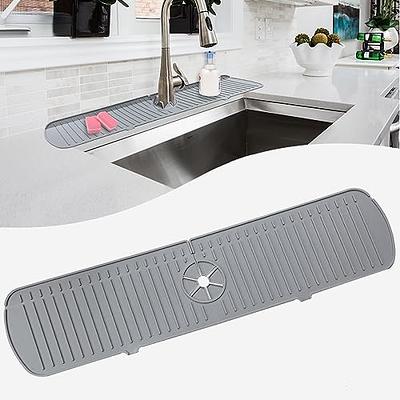 2Pcs Fantasy Style Faucet Draining Mat, Self Absorbent Draining Mat for  Kitchen Counter, Soft Diatom Mud Non-Slip Drain Pad Quick Dry Mat, Faucet