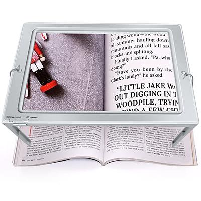 NZQXJXZ 30X 5X Large Magnifying Glass for Reading Full Book Page Magnifying  Glass Folding Handheld Magnifier for Seniors Reading Newspaper, Books