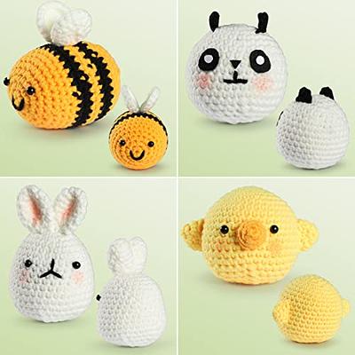 RQWZBCHX 4 Pattern Animals Crochet Kit for Beginners Adult Kids