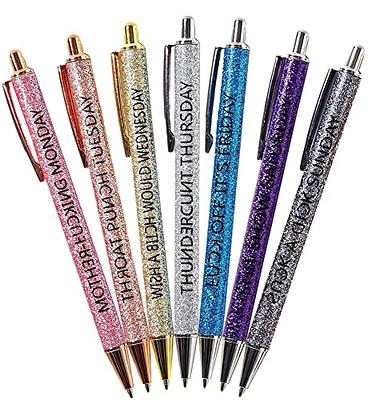 Set Of 7 Days The Week Glitter Epoxy Gel Pens, Sassy Funny Pen, Adult Humor  Inkjoy Brand, Custom - Yahoo Shopping