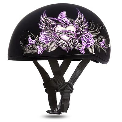 Daytona Helmets Half Skull Cap Motorcycle Helmet – DOT Approved [Wild at  Heart] [M] - Yahoo Shopping