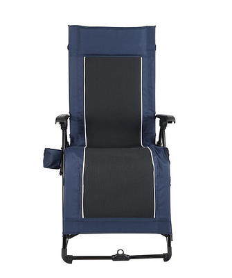 Ozark Trail Quad Zero Gravity Lounger Camping Chair Blue Adult