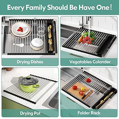 Sakugi Over The Sink Dish Drying Rack - Large Drying Rack w/Adjustable