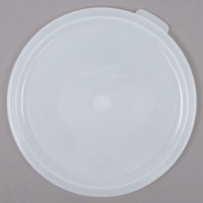 Vigor 12, 18, and 22 Qt. White Round Polypropylene Food Storage Container  Lid