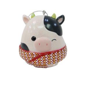 Custom Squishmallow Christmas Ornament, Cute Squishmallow Cow Ornament