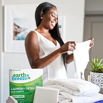 Earth Breeze - Laundry Detergent Sheets, Liquidless Technology - Fresh  Scent (120 Loads) - Same Clean, No Mess - No Plastic Jug (Pack of 2) 60  Sheets