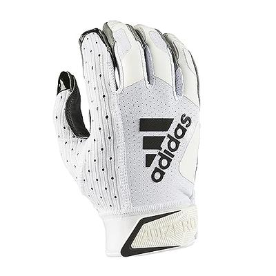 adidas ADIFAST 3.0 Youth Football Receiver Glove, White/White