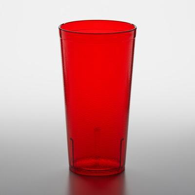 Choice 20 oz. Red SAN Plastic Pebbled Tumbler - 12/Pack