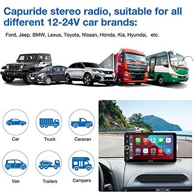 7In Portable Car Stereo Radio Wireless For Apple Carplay Android