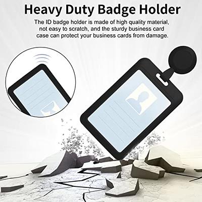 2 Pack/5 Pack ID Badge Holder With Clip, Badge Reels Retractable Heavy Duty  With Waterproof Vertical Lanyard ID Card Holders And Carabiner Badge Reel