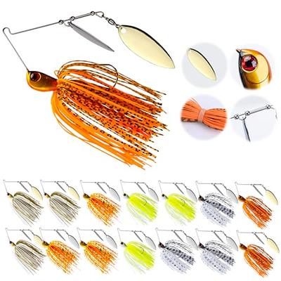 Bass Fishing Lures Spinnerbaits Kit, Hard Metal Spinner Baits Buzzbait  Swimbait Jigs Hook Fishing Lures for Bass Pike Trout Salmon