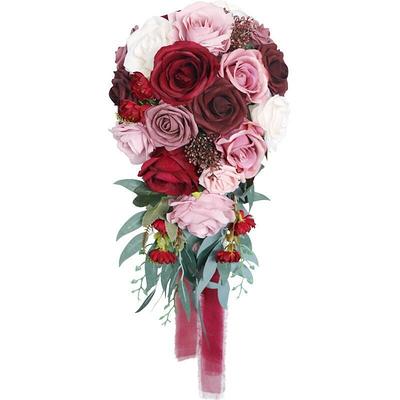 Sola flower bouquet, Petite Bouquet, Small Bouquet, Mini Bouquet, Toss  Bouquet, Bridesmaid Bouquet, Burgundy Bouquet, Wood Flowers