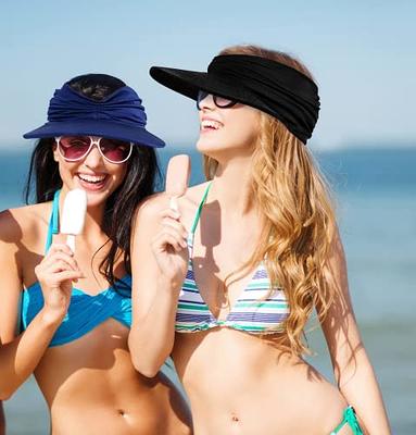Sun Hat Women Sun Beach Visor Cap UV Protection with Wide Brim for