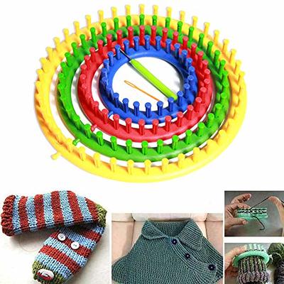 Yuhoo Knitting Loom Set, Round Plastic Knit Quick Loom Set, DIY Home Round  Manual Craft Tool